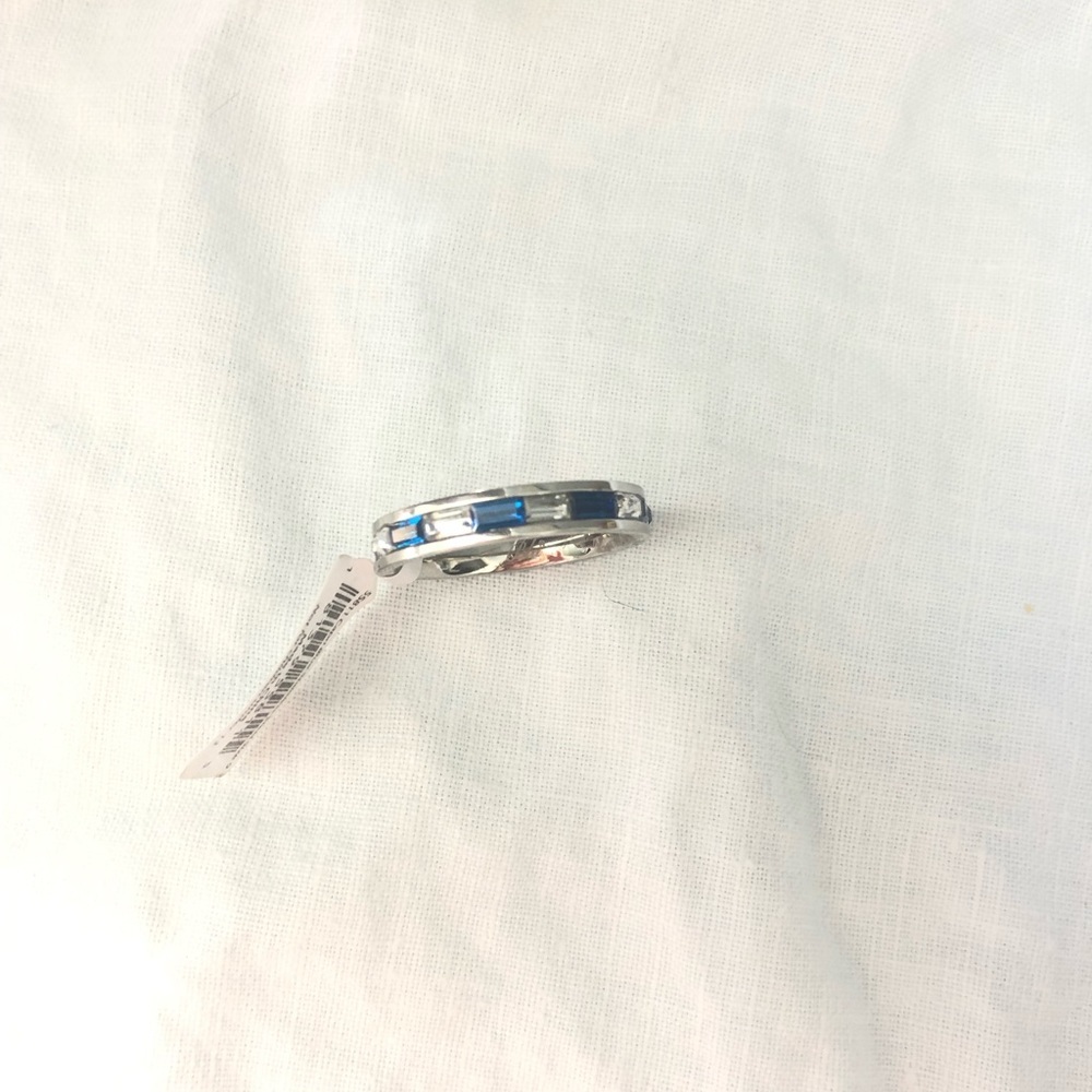 Amanda Blu Capri blue stainless steel ring 9